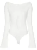 Courrèges cut-out bodysuit - White