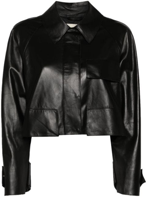 Tela cropped leather jacket 