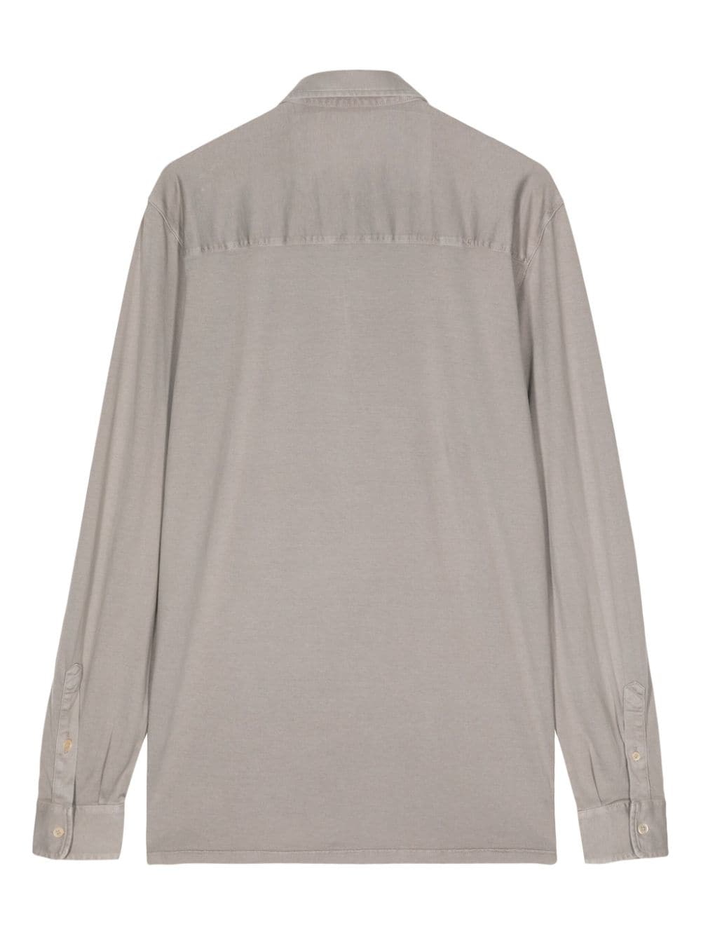 Shop Fedeli Jason Giza Jersey Shirt In Grey