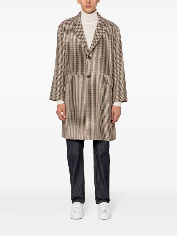 Mackintosh Humbie Houndstooth Coat | Brown | FARFETCH