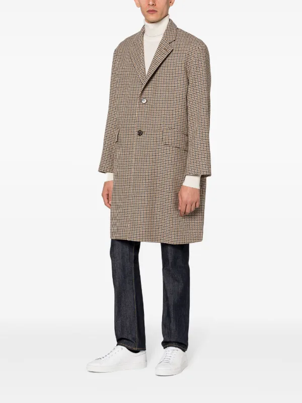 Mackintosh Humbie Houndstooth Coat | Brown | FARFETCH