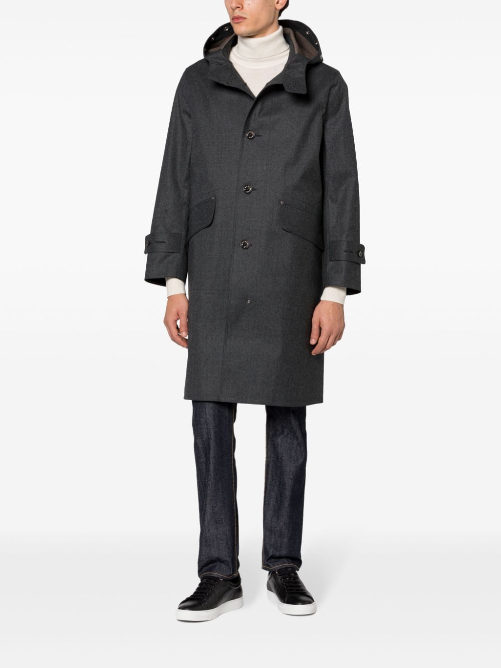 Shop Mackintosh New Kirkton Hooded Coat In Brown