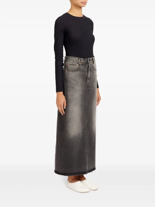 MAISON MARGIELA スカート MM6 Maison Margiela デニムスカート | ブラック | FARFETCH JP