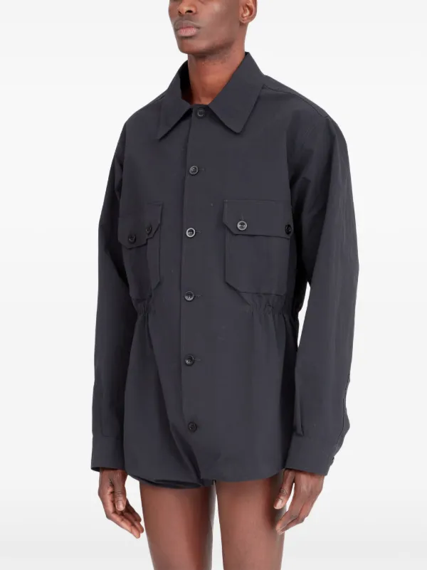 Maison Margiela four-stitch Layered Shirt | Black | FARFETCH