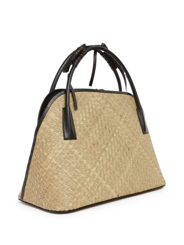Maison Margiela Interwoven leather-trim Tote Bag | Neutrals