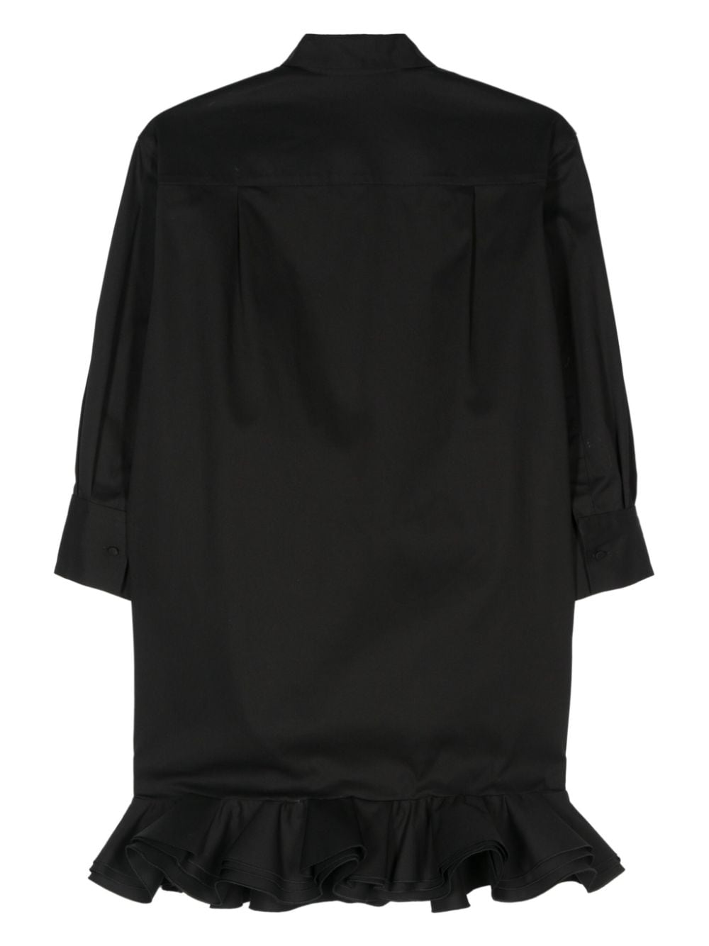 Shop Blanca Vita Ruffle-detail Dress In Black