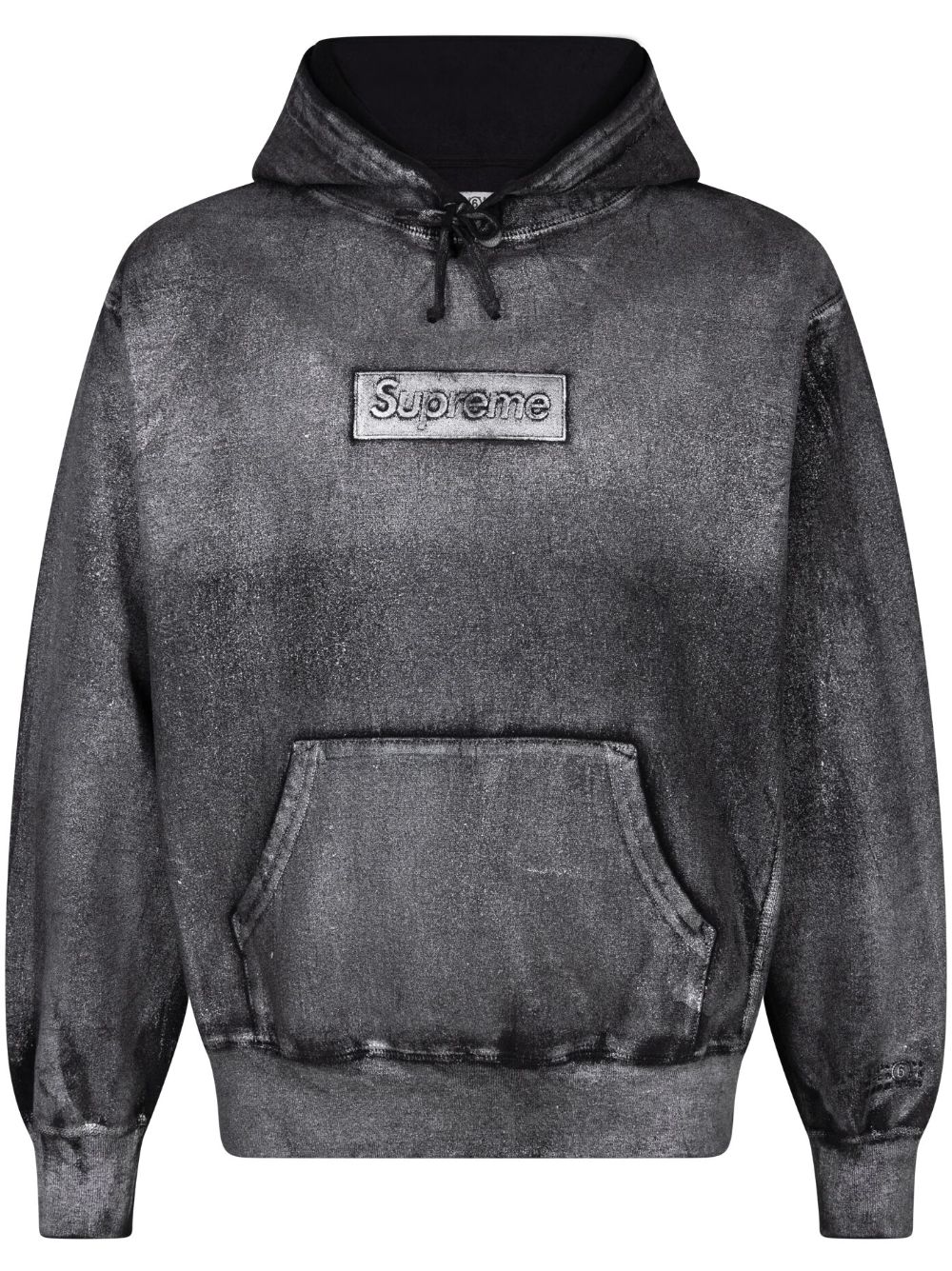 Supreme x MM6 Maison Margiela hoodie met logo Zwart