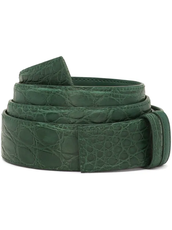 Dolce Gabbana crocodile-embossed Belt Green FARFETCH JO