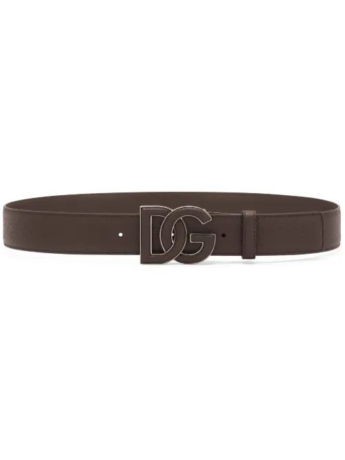 Ceinture en cuir à boucle logo - Dolce & Gabbana - Modalova