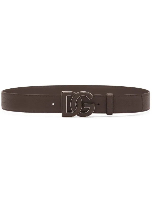Dolce & Gabbana ロゴバックル レザーベルト | ブラウン | FARFETCH JP