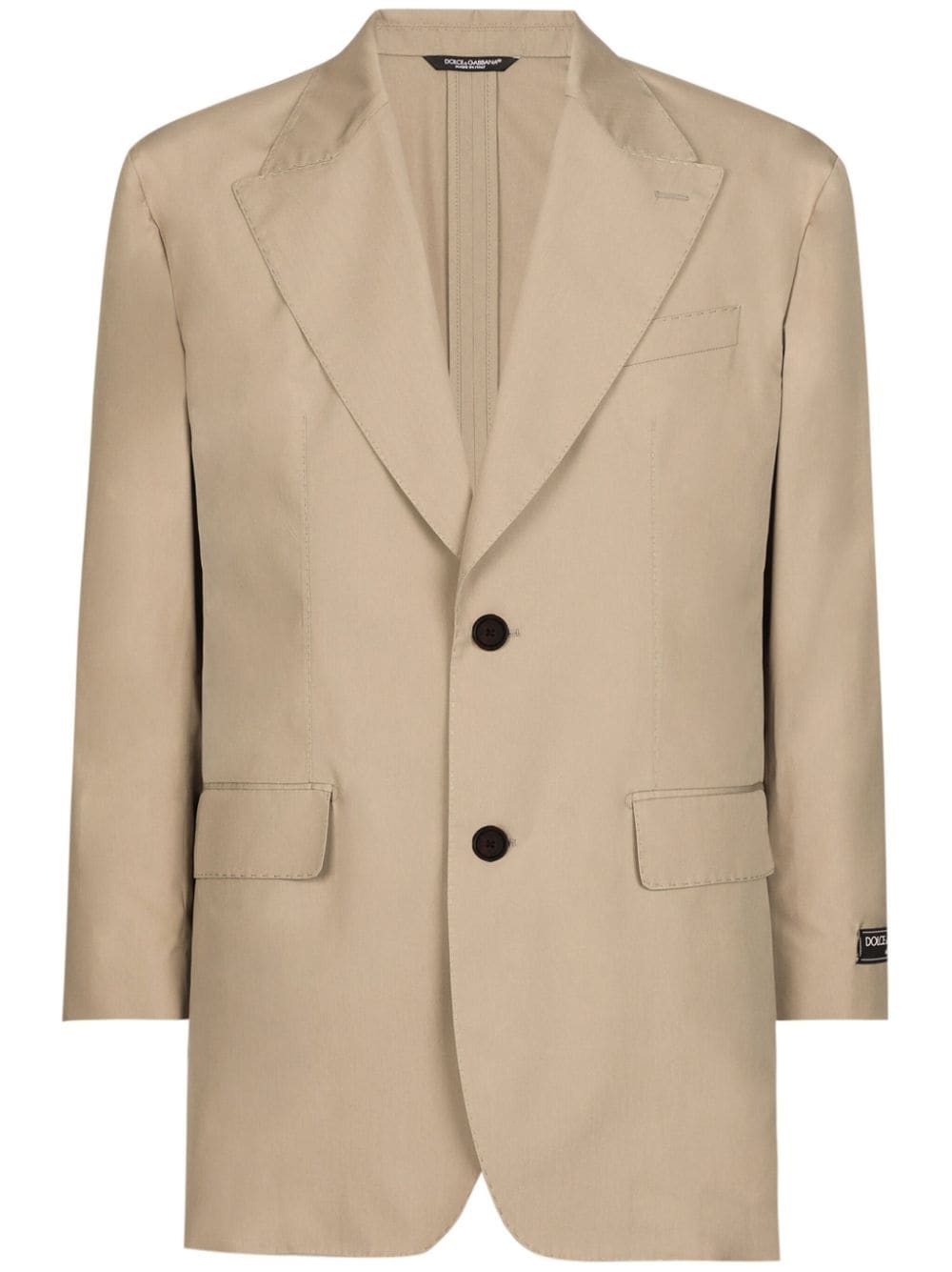 Dolce & Gabbana Blazer met enkele rij knopen Beige