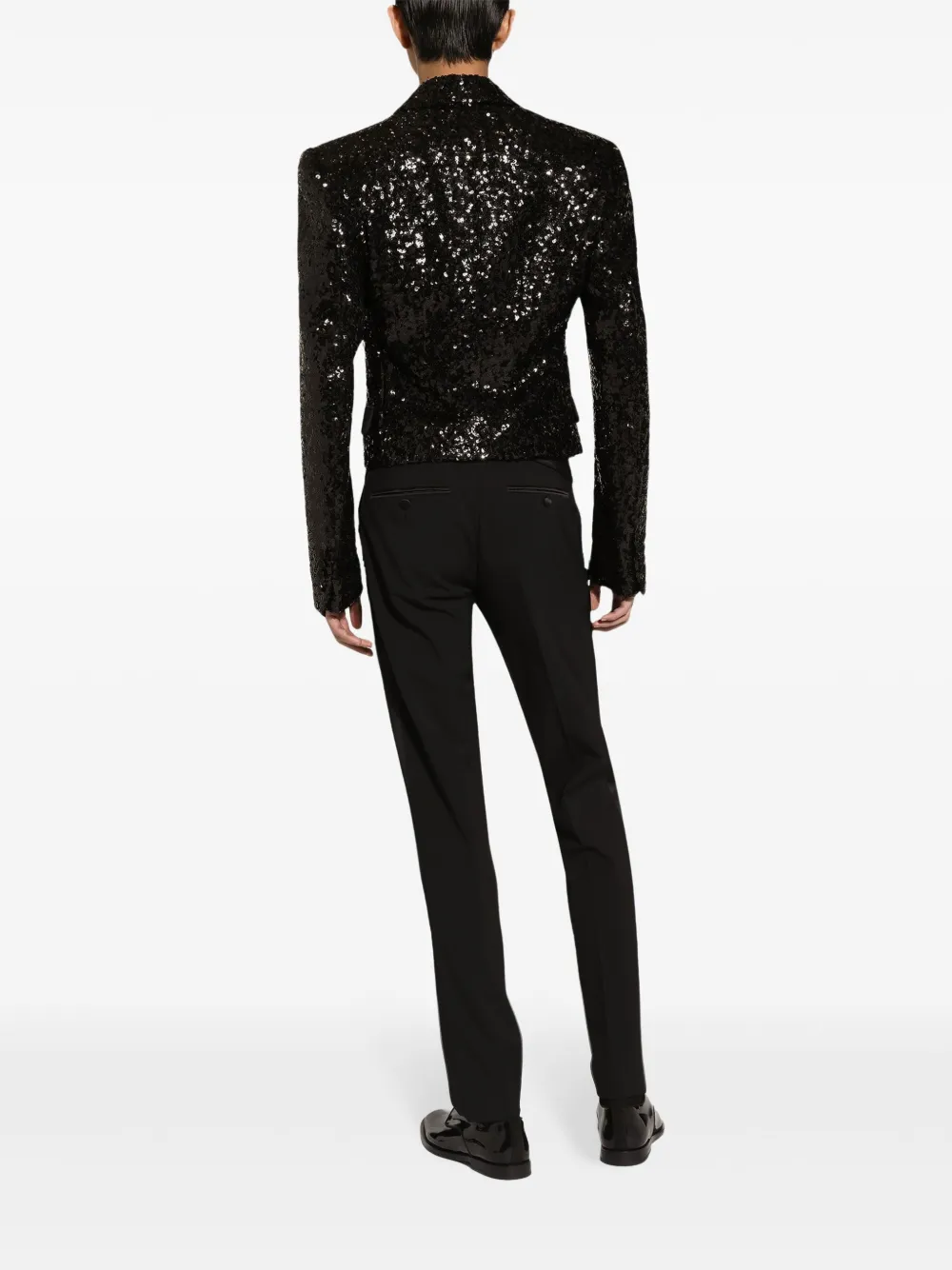 Dolce & Gabbana Blazer verfraaid met pailletten Zwart