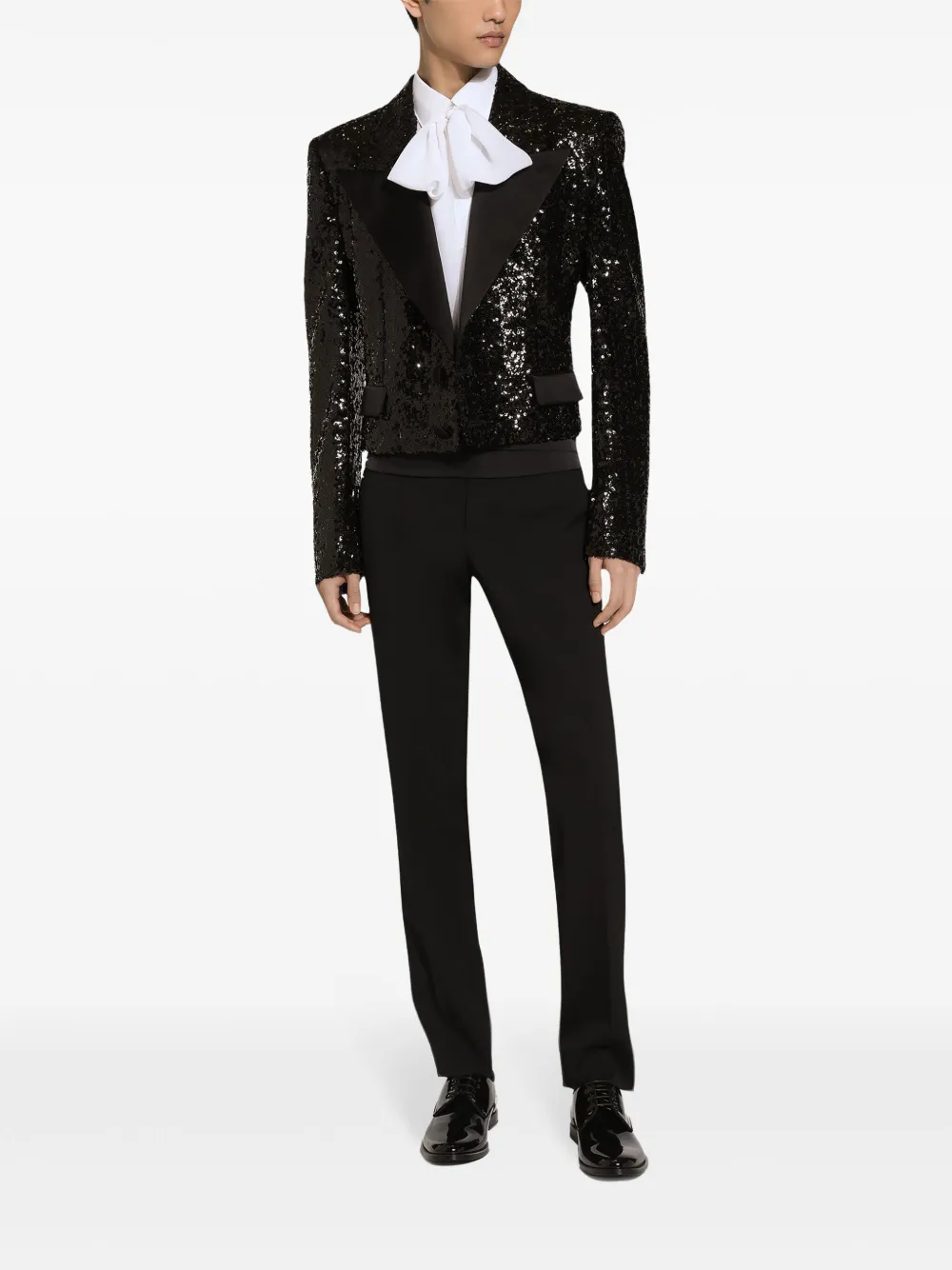 Dolce & Gabbana Blazer verfraaid met pailletten Zwart