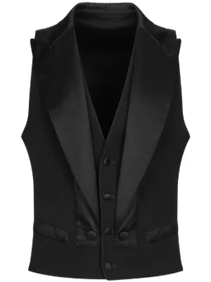Raf Simons シングルブレスト ノースリーブジャケット | ブラック