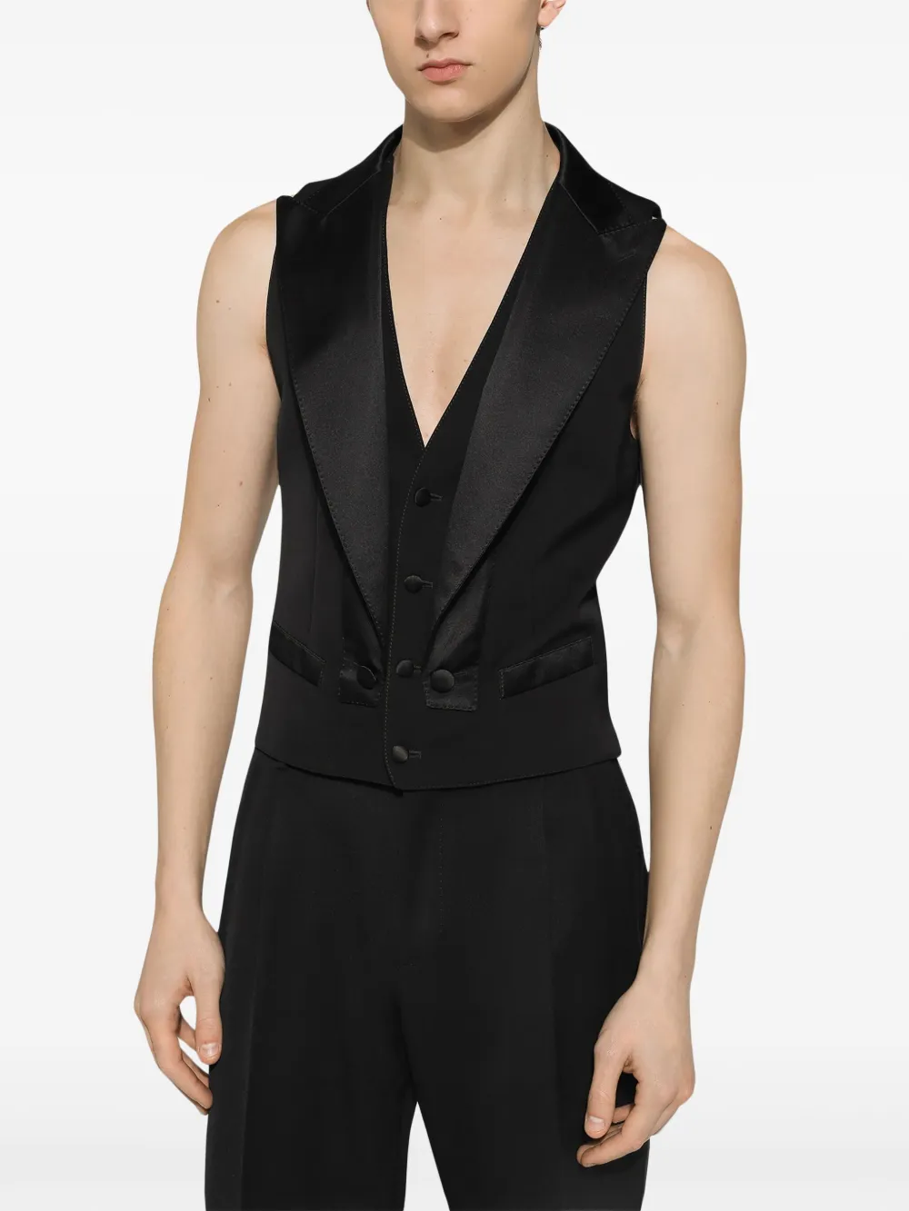 Dolce & Gabbana Mouwloos jack Zwart