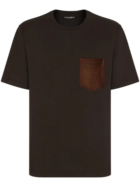 Dolce & Gabbana logo-stamp cotton T-shirt