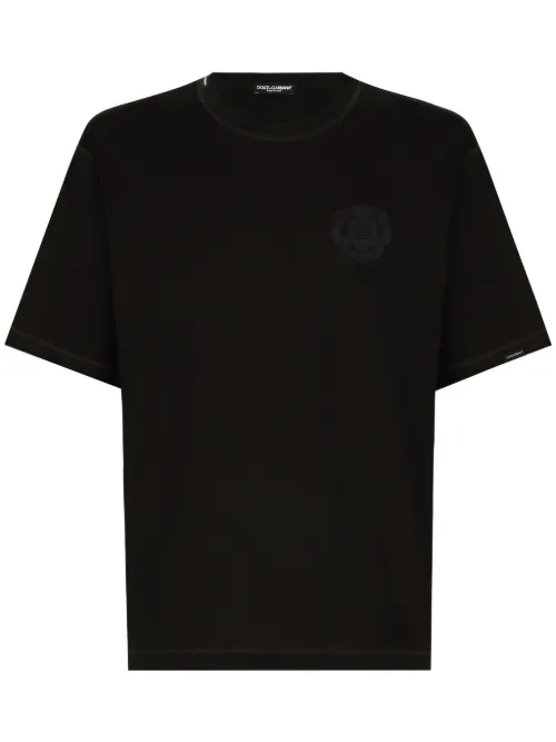 T-shirt à logo brodé - Dolce & Gabbana - Modalova