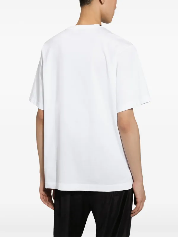 専用Dolce & Gabbana ホワイト Tシャツ 半袖 Whiteのメンズ リネン ロングスリーブ 3ボタン シャツ