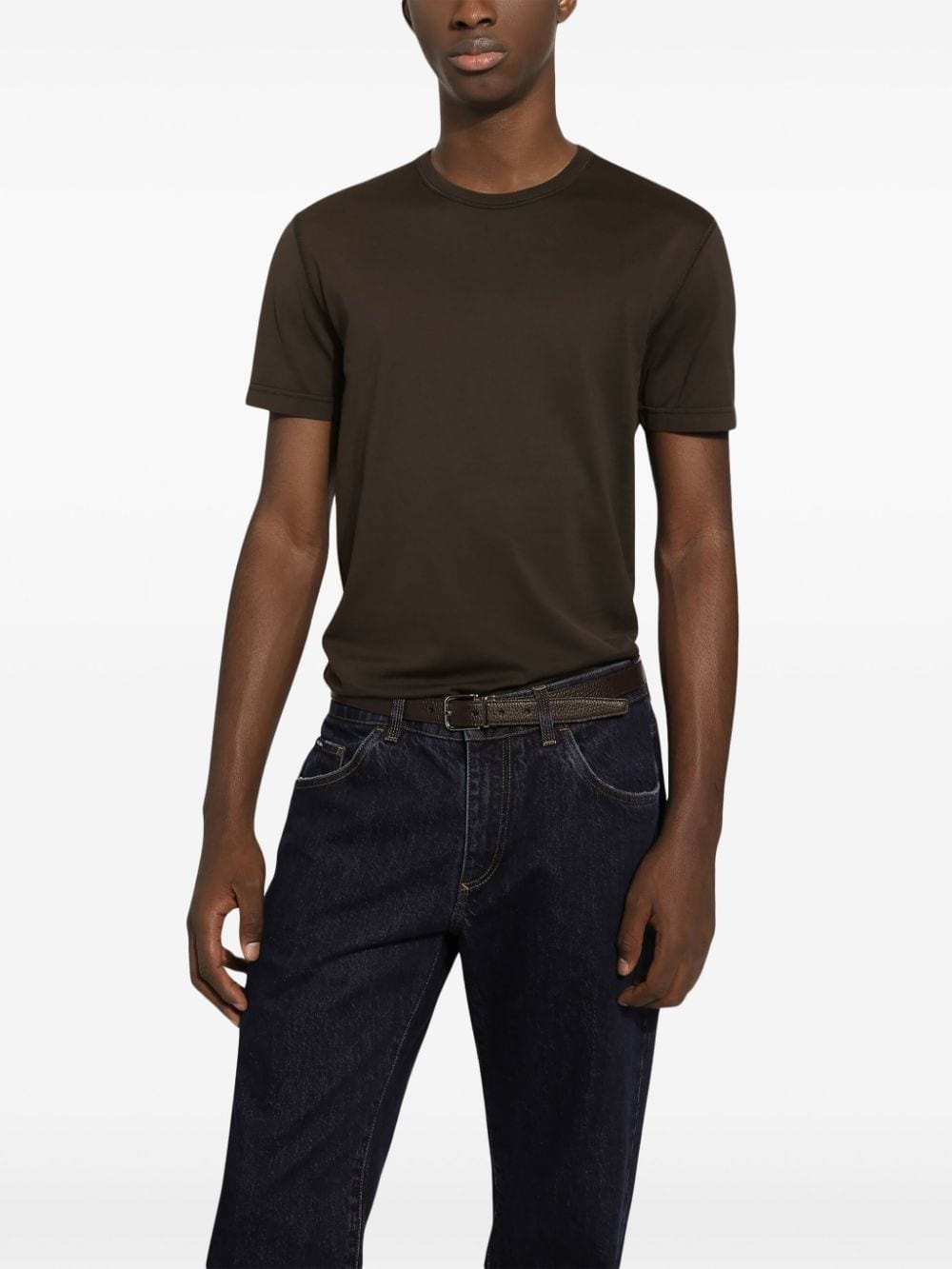 Shop Dolce & Gabbana Cotton T-shirt In Brown