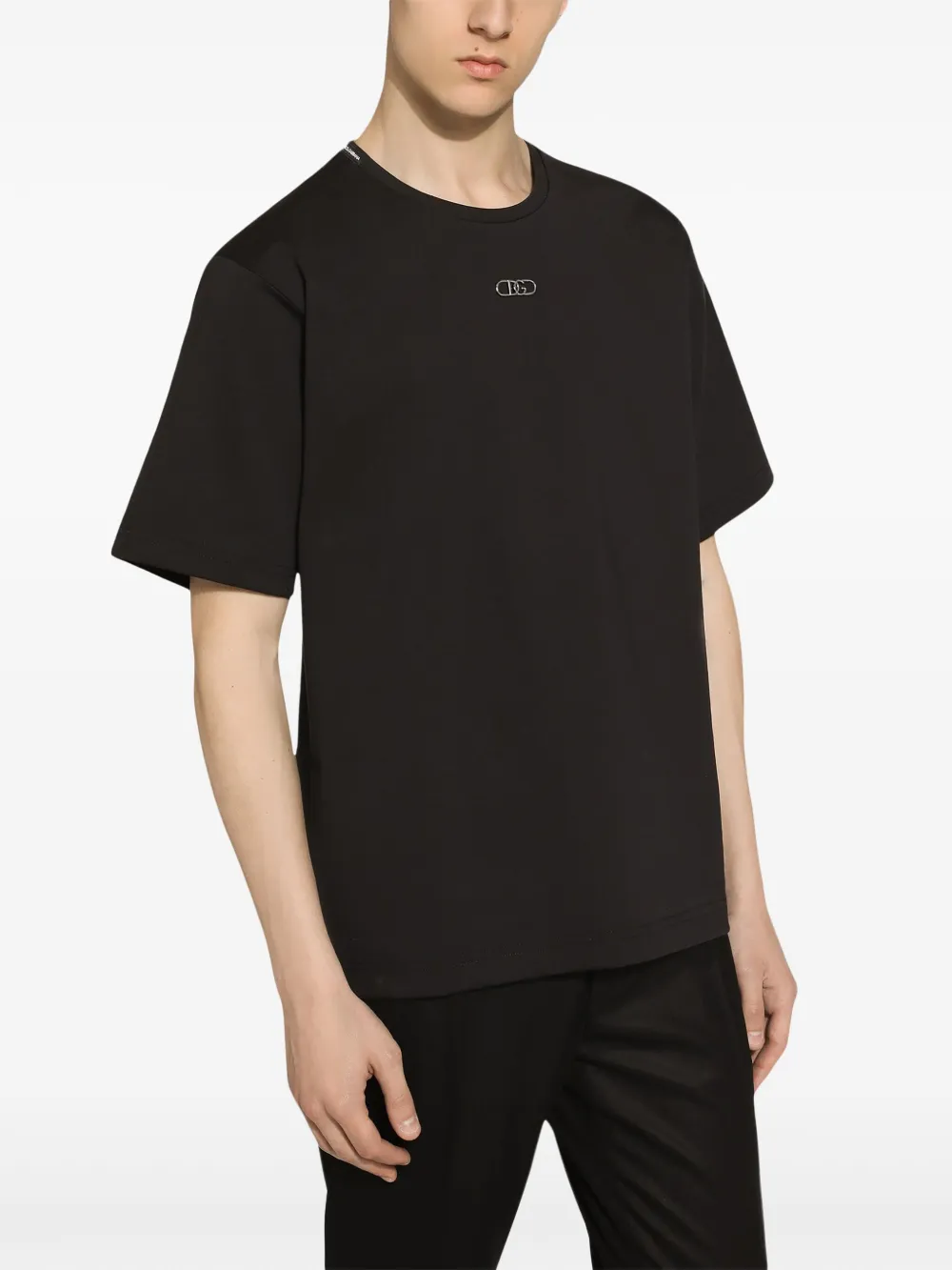Dolce & Gabbana T-shirt met geborduurd logo Zwart