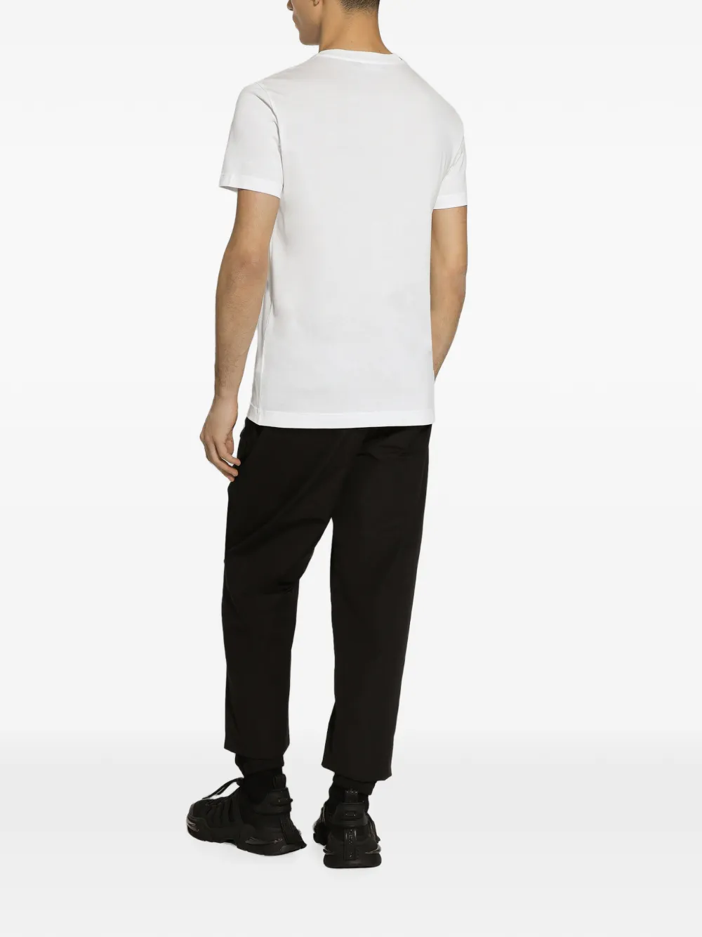 Dolce & Gabbana Katoenen T-shirt met logopatch Wit