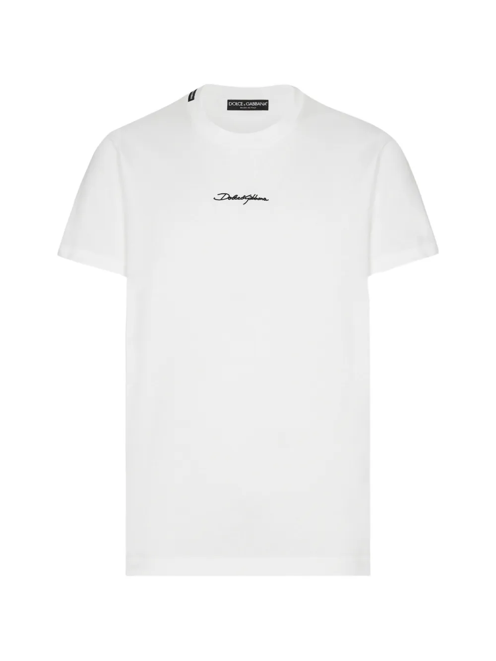 Dolce & Gabbana Katoenen T-shirt met logopatch Wit