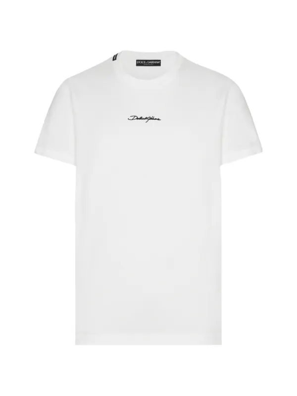DOLCE & GABBANA エンブレム刺繍 Tシャツ ホワイト 48 23607261_68984528_600.jpg