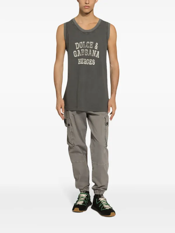 Tシャツ・カットソー DOLCE & GABBANA GREY STRETCH SATIN TANK TOP Dolce & Gabbana Grey Stretch Satin Tank Top | italist