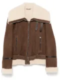 Dolce & Gabbana shearling-trim jacket - Brown