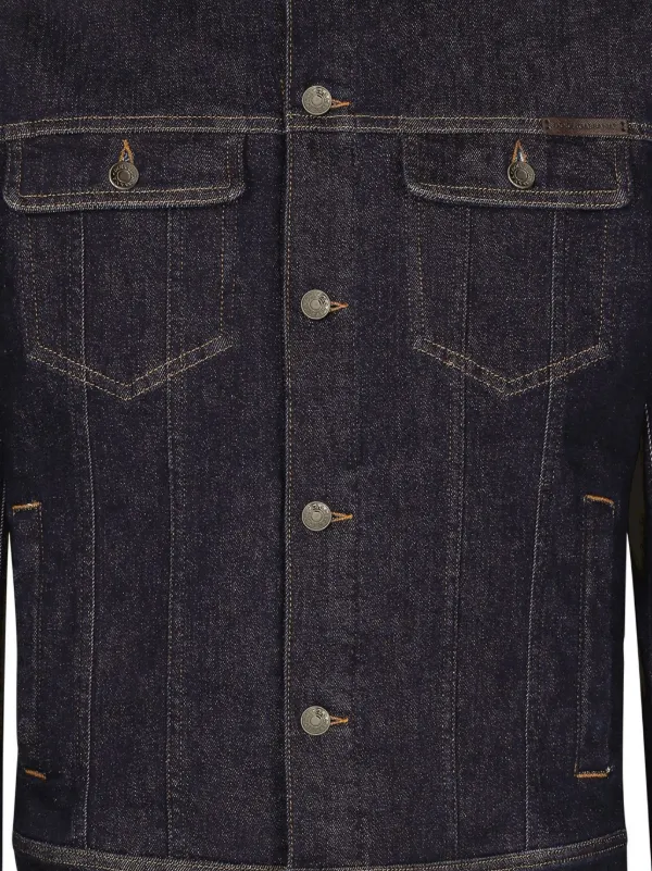 Dolce & Gabbana コントラストステッチ デニムジャケット | ブルー  