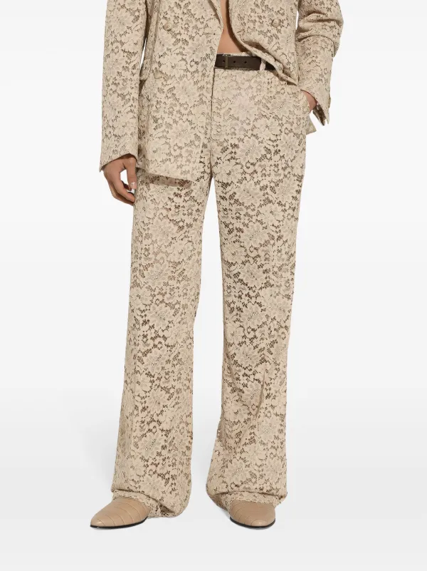 Dolce & Gabbana cordonetto-lace Tapered Pants | Neutrals