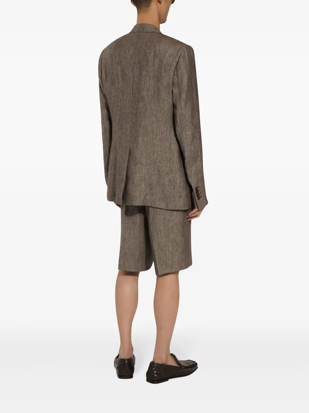 Dolce & Gabbana Linnen shorts met geplooid detail Beige