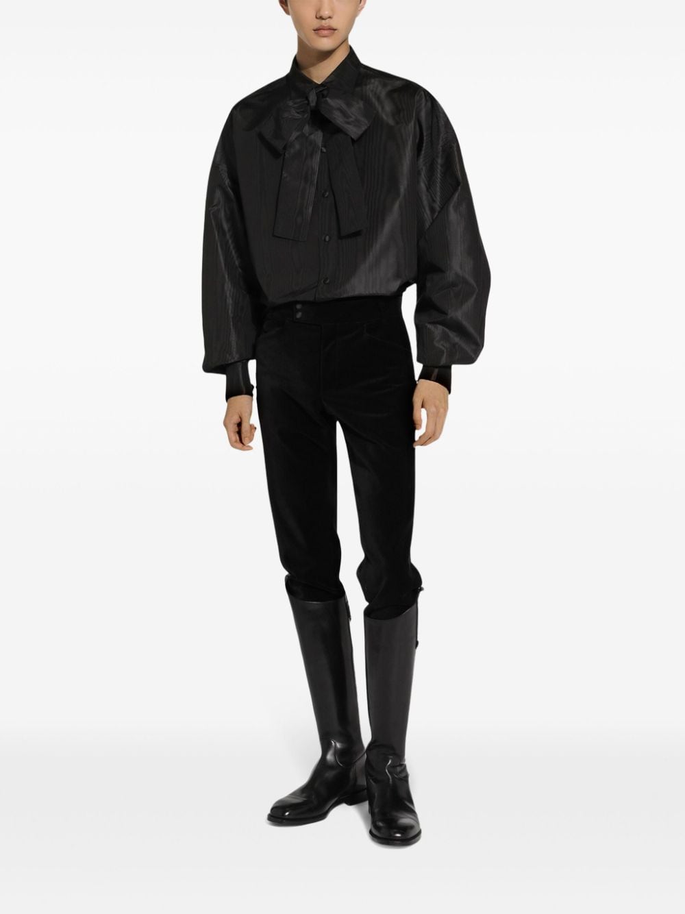 Shop Dolce & Gabbana Slim-fit Tailored Trousers In Schwarz