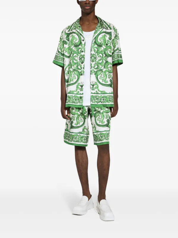 【DOLCE&GABBANA】ジャカード ショートパンツ ブラックのメンズ ジャカードロゴ コットン ショートパンツ