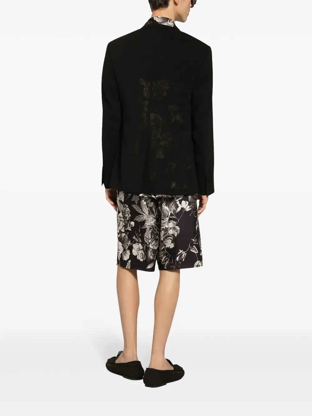 Dolce & Gabbana Zijden shorts met bloemenprint Zwart