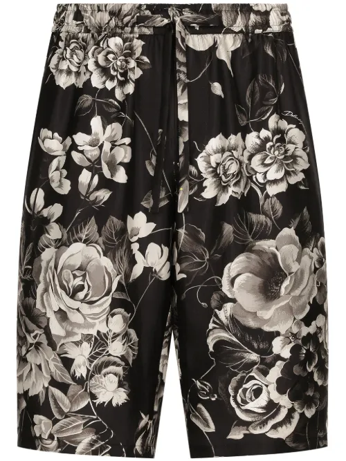 Short en soie à fleurs - Dolce & Gabbana - Modalova