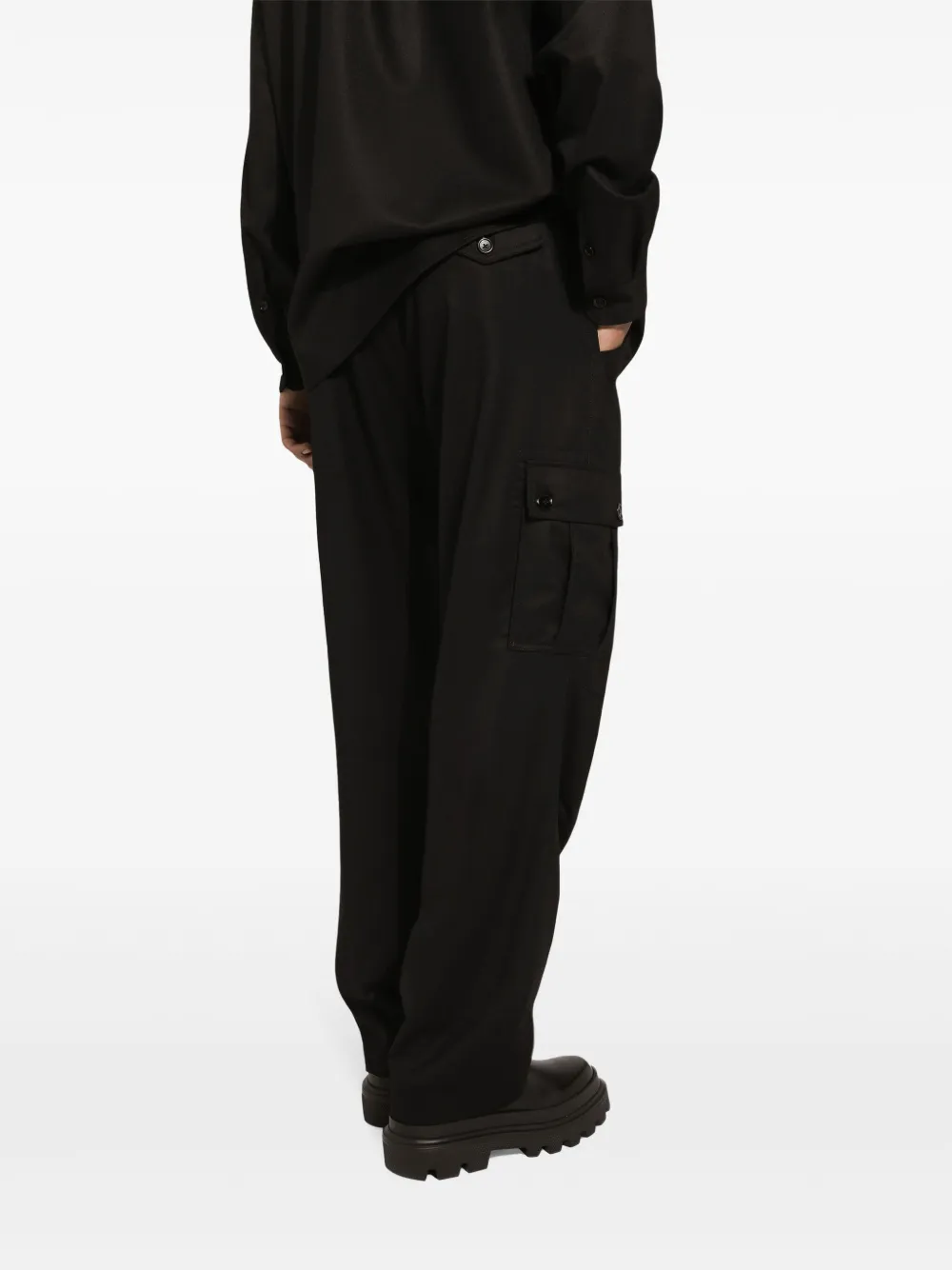 Dolce & Gabbana Cargo broek van scheerwol Zwart