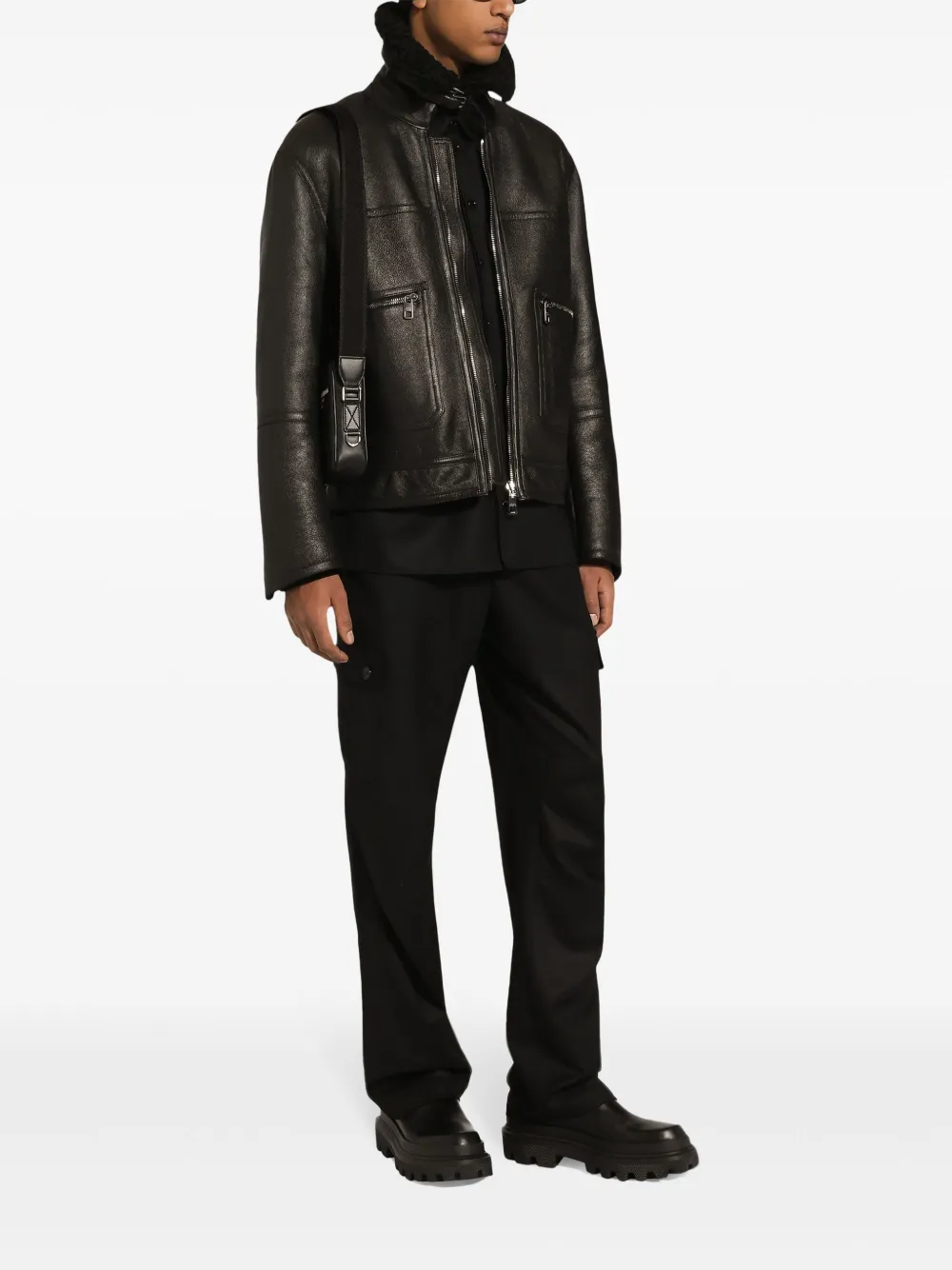 Dolce & Gabbana Cargo broek van scheerwol Zwart