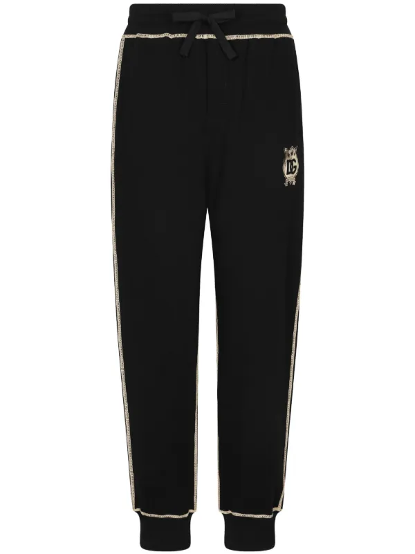 D&G DOLCE&GABBANA★素敵！Logo-print jersey track pants Jersey jogging pants with DG logo print in Black for Men