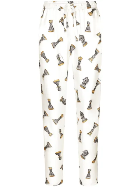 Dolce & Gabbana chess-print lounge trousers