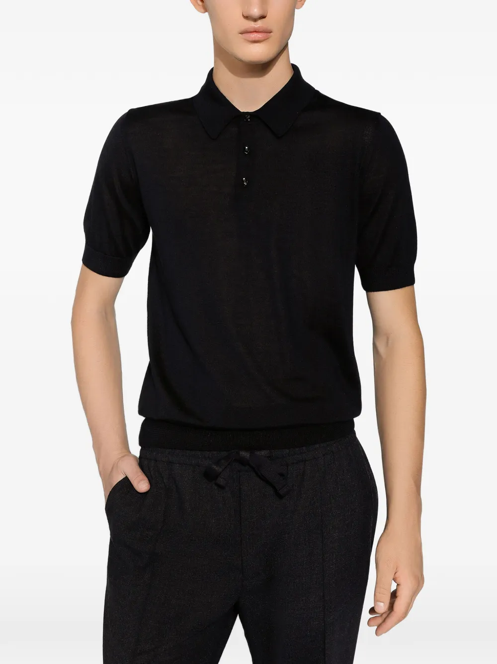 Dolce & Gabbana fine-knit polo shirt