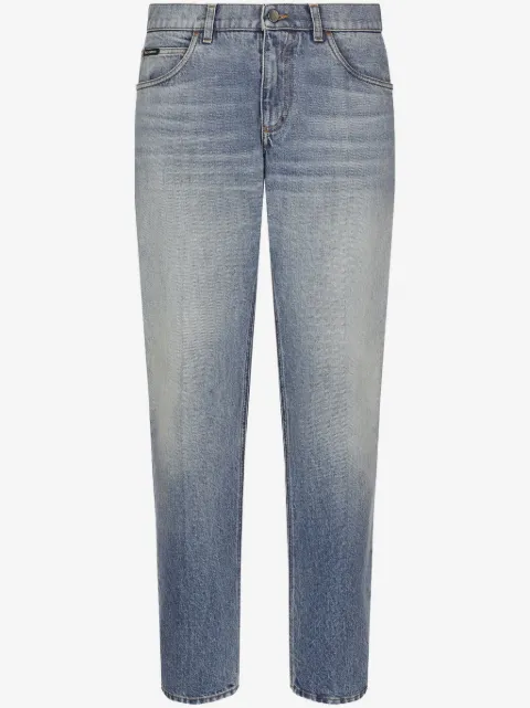 Dolce & Gabbana straight-leg stonewashed jeans 