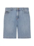 Dolce & Gabbana Kids logo-patch denim shorts - Blue