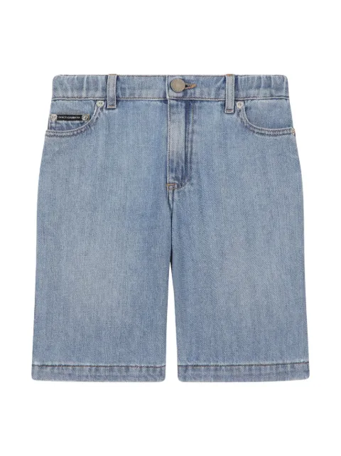 Dolce & Gabbana Kids Shorts denim con applicazione