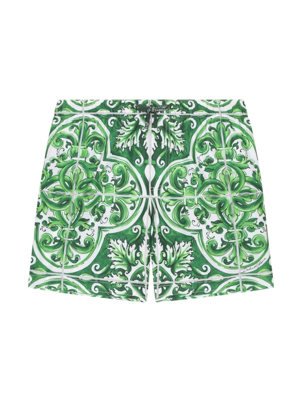 Dolce & Gabbana Kids Zwembroek met grafische print Groen