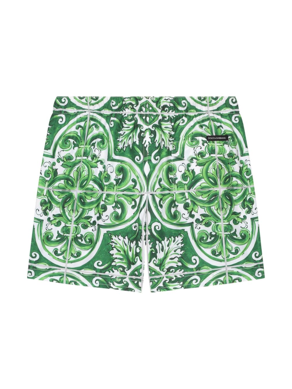 Dolce & Gabbana Kids graphic-print swim shorts - Green