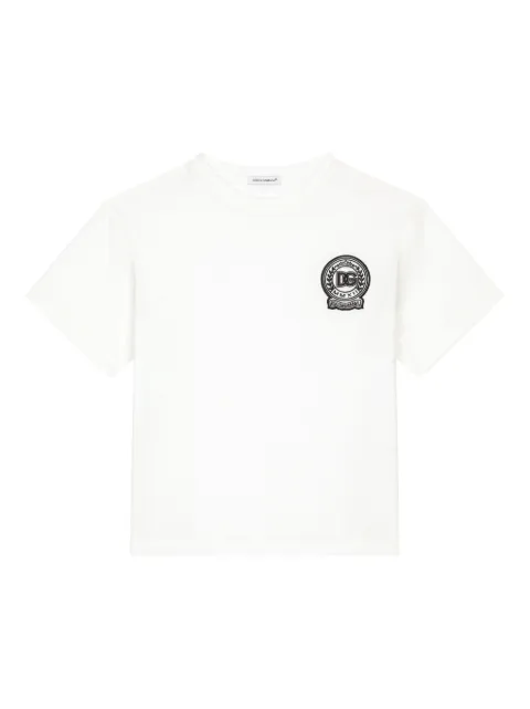 Dolce & Gabbana Kids logo-embroidered T-shirt