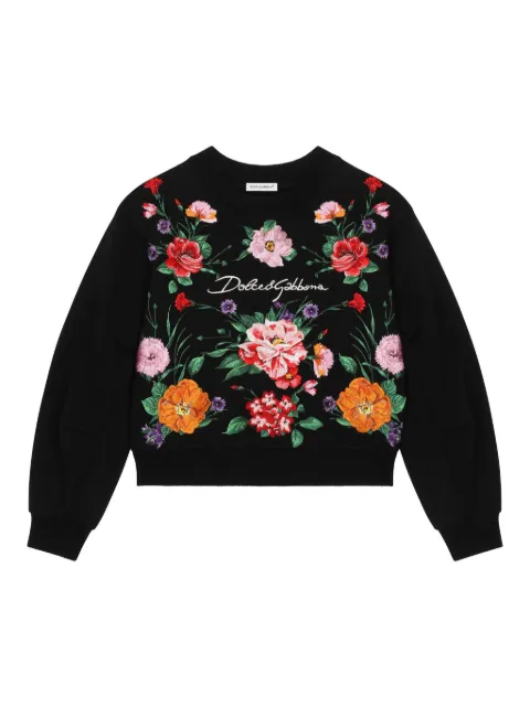 Dolce & Gabbana Kids floral detailed sweatshirt