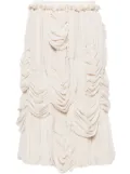 Comme Des Garçons Comme Des Garçons A-line ruched midi dress - Neutrals