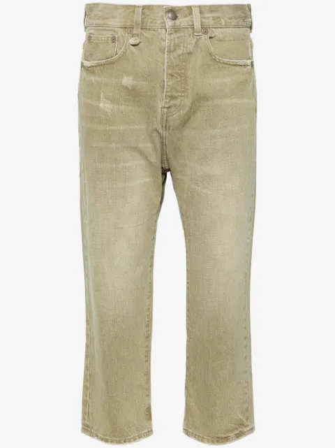 R13 low-rise cropped jeans